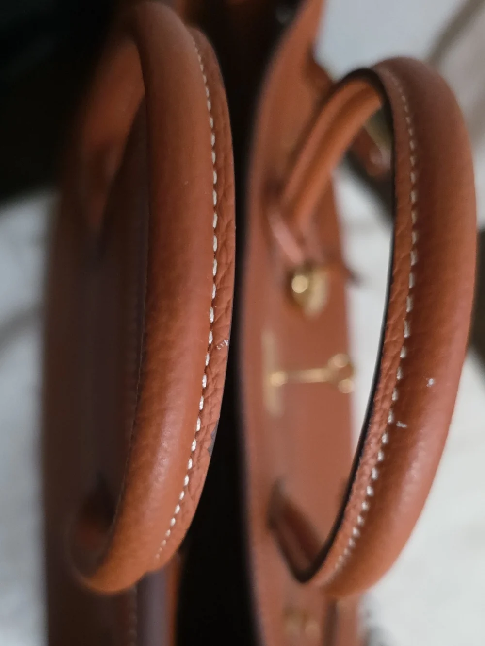 Mille Bags GABRIELLE 30 Browm Tan Leather Tote Handbag